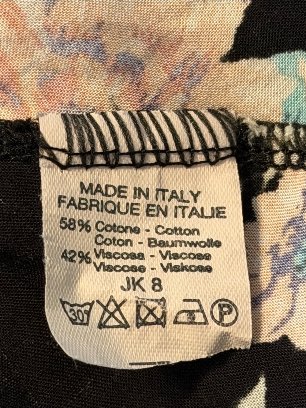 Brandy Melville Gaby Slip dress multi color floral print over black backdrop - Picture 6 of 6